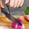 Cooswai Stainless Onion-Holder Slicing-Kitchen Assistant-Vegetable - Upgrade Chopper Slicing Tool,
