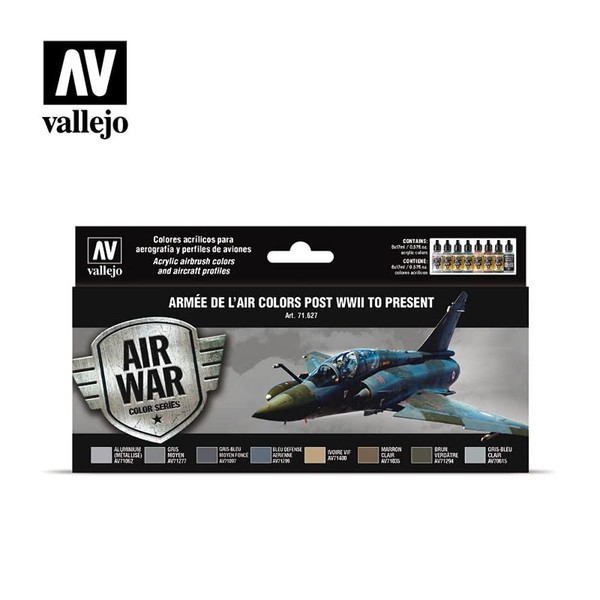Vallejo VAL71627 Farb, Armee l, ab 1945 AV Model Air Set-Arm e de l'Air Colors (Post WWII)