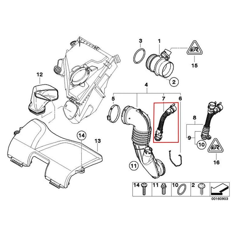 Turbo Air Filter Pipe Hose 13717803842 Suitable for 1 3