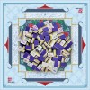 32mm-Layer Engraved American Mahjong Set 160-Tile Lavender Heavyweight Acrylic Teal