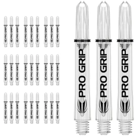 Target Darts 10 x Sets of Clear Pro Grip Kurt Dart Shafts - 30 Dart Shafts Total