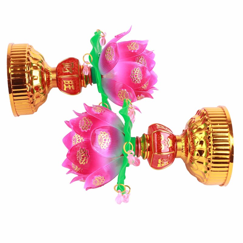 1 Pair LED Lotus Light Buddha Lotus Lamp USB Powered