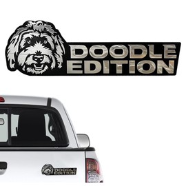 Dog Edition Car Badges, 3D Dog Car Badge Laser Cutting Car Emblem, Metal Car Exterior Emblems Badge,Cute Dogs Badge Rated Car Decals Bumper Stickers Decoration (Doodle)