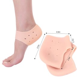THJOPOKEEL Plantillas de Gel para Talón (2 Pares), Protección contra Fascitis plantar, Tendinitis de Aquiles y Espolones, para Hombres y Mujeres （color de piel）
