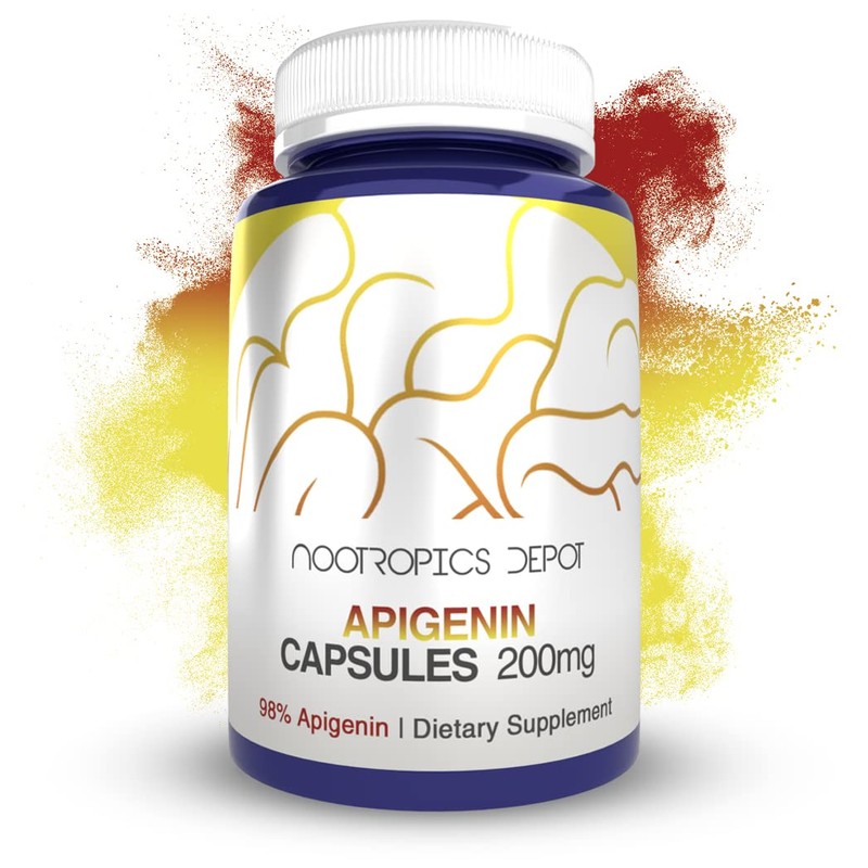 Nootropics Depot Cápsulas De Apigenina 200Mg 30 Recuento 98 De