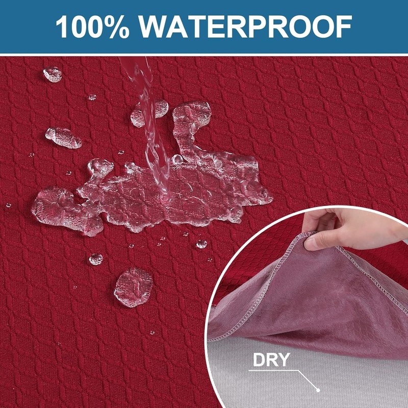 Smiry Waterproof Seat Covers for Dining Room Chairs Set of