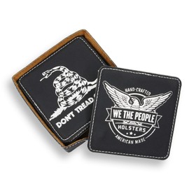We The People Holsters - 2nd Amendment Coasters - Defend The 2nd 6 Coaster Set - 4 x 4 Inch Patriotic Coasters - Set Includes Join Or Die and Dont Tread On Me Coasters
