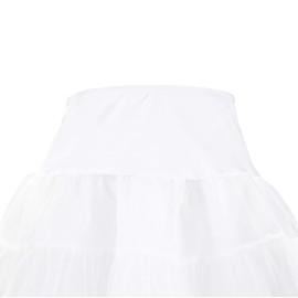 Hip Hop 50's Shop Womens Vintage Rockabilly Tutu Petticoat Slip (3X/4X White)