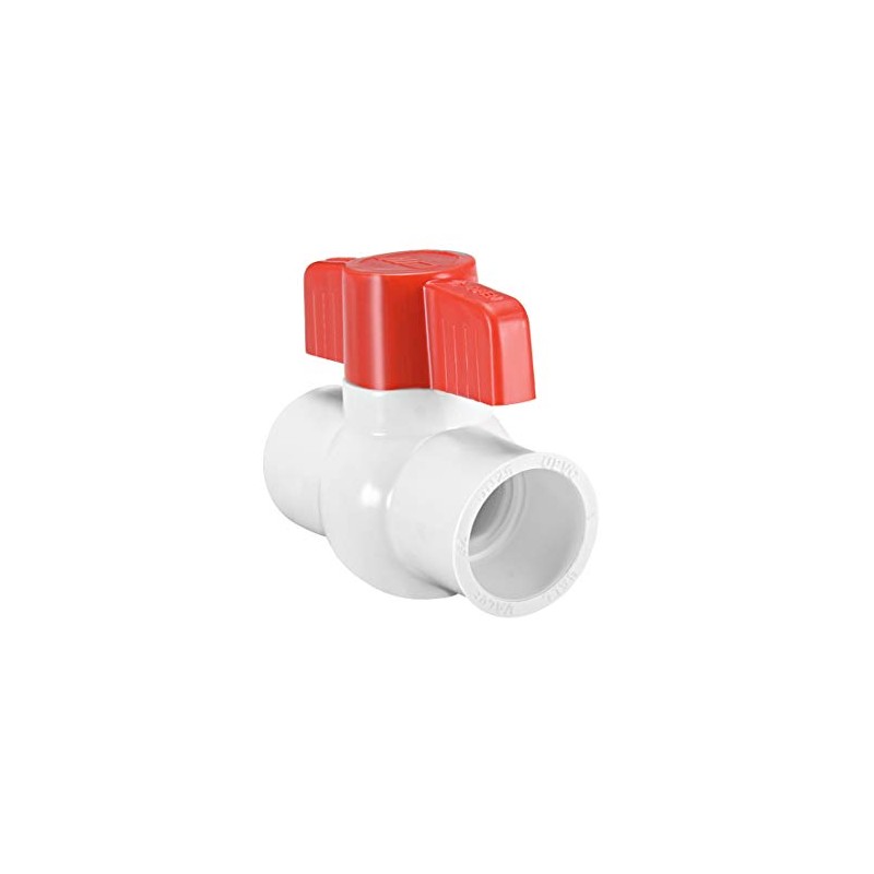 sourcing map 32mm PVC Ball Valve for Water Supply Pipe,