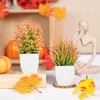 Der Rose 2 Pack Small Fall Fake Plants Mini Artificial