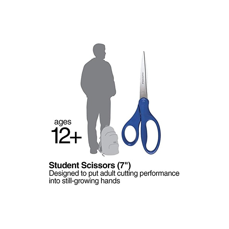 Fiskars 7" Safety School Scissors with Stainless Steel Pointed Tip