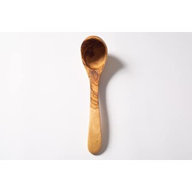 Bayu Olive Wood Ladle 10'' Large Soup Ladle, Wooden Server Gravy Ladle - Handcrafted Handle Cooking Spoons Kitchen Utensil, Wooden Kitchen Tool, Hand Carved Olive Wood Unique Grain Ladle
