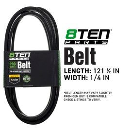 8TEN Kevlar Belt for Kubota RCK60 RCK60P RCK60R K5828-34710 K5647-34710 124 1/4 x 1 1/4