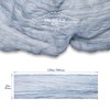 Le courant Dusty Blue Cheesecloth Table Runner Boho Rustic Gauze