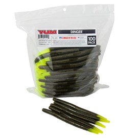 YUM Dinger Bulk 100-Pack - Green Pumpkin/Chartreuse - 5"