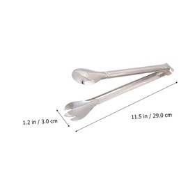 BIUDECO Stainless Steel Food Clip Clamp Tongs for Kitchen BBQ Party Buffet Hygienic Wide Surface Design for Serving Bread Ice Cubes and More
