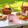 WLngtv Pink Sandwich Containers, Toast Shape Sandwich Box Food Storage