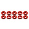 EZAUTO WRAP 10pcs Orange Billet Aluminum Fender Bumper Washer Bolt