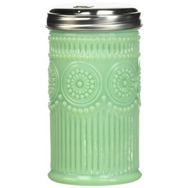 Tablecraft Sugar Shaker with Stainless Steel Top, 3.0625" x 5.75", Green