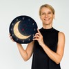 speecheese Night Sky with Half Moon Wall Clock Beautiful Clock