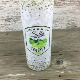 Unbranded If Your Going to be Salty Bring the Tequila 20 oz Skinny Tumbler with Straw & Li