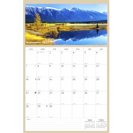 2025 Wall Calendar Spiral-bound Twin-Wire Binding - 12 Months Planner 8.5" x 11" - Large Ruled Blocks with Julian Dates - (The Great Outdoors)