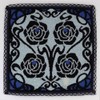 Blooming Anna Sui 109307-0009-03 Large Towel Handkerchief, Rose Glitter (Navy)