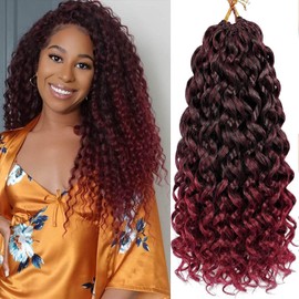 GoGo Curl Crochet Hair 8Inch 6Packs Water Wave Crochet Hair GoGo Curly Crotchet Braiding Hair (8 Inch (Pack of 6), 1B/Bug#)