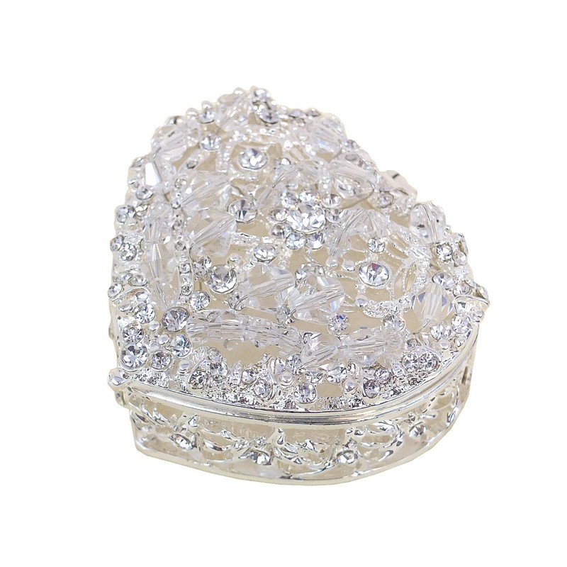 Lassos Boutique 2" Heart Shaped Silver Wedding Arras Set, Arras