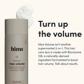 hims Max Volume Men's Shampoo & Conditioner Set - Volumizing Natural Shampoo and Conditioner for Men - Adds Volume, Shine & Bounce - Citrus Spice - 2 x 6.4 fl oz