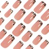 French Tip Press on Nails Short Square Fake Nails with