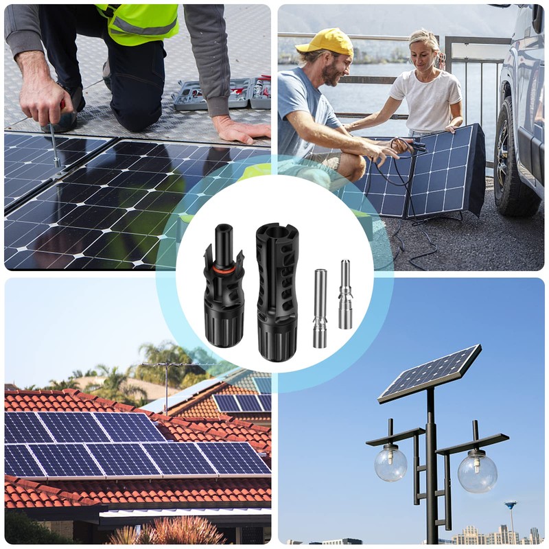 Geosiry 16 PCS 8AWG Solar Connectors with Spanners, 8 Pair