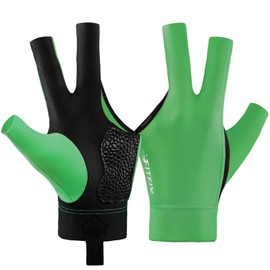 FITFIV Billiards Glove Professional 3-Finger Pool Glove for Left Hand, Snooker Cue Gloves for Men and Women