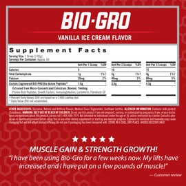 iSatori BIO-GRO Protein Synthesis Amplifier, for Muscle Recovery & Growth, Enhanced Stimulant Free Pre-Workout & Colostrum Supplement with Bio-Active Peptides- Vanilla Ice Cream (60 Servings)