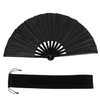 Tinoaly Fan for Line Dancing, Large Folding Hand Rave Fan