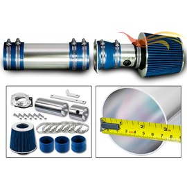 Rtunes Racing Short Ram Intake Kit + Filter Combo BLUE Compatible For 94-96 F-150 / Bronco 5.0L 5.8L V8