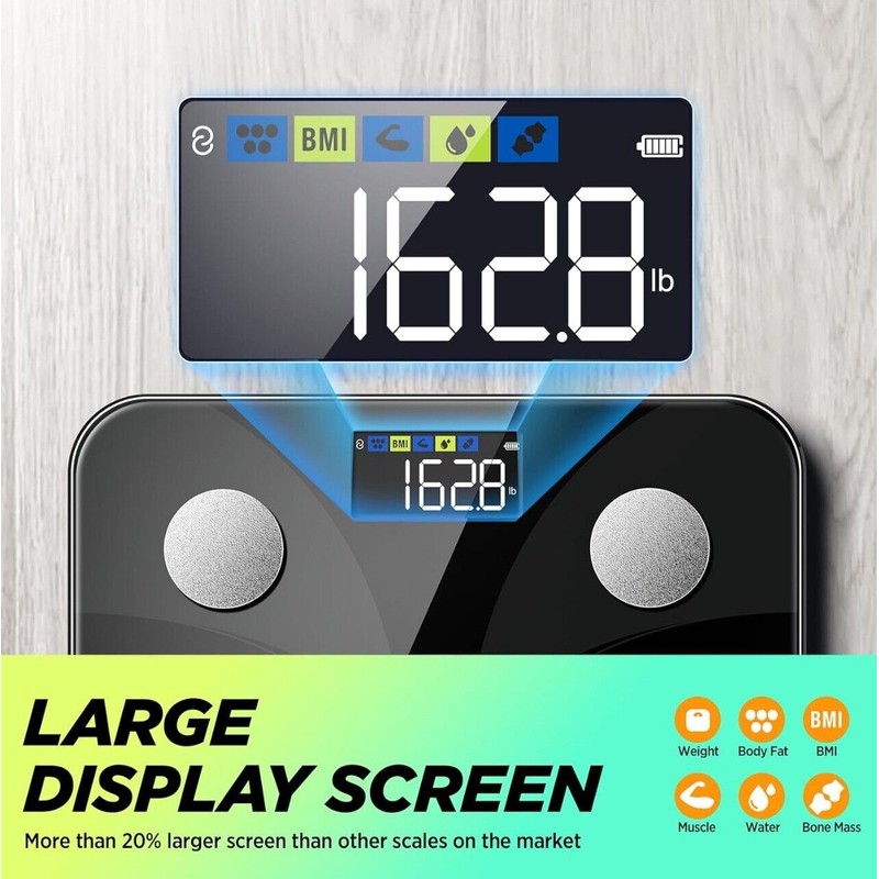 Runstar Smart Scale for Body Weight and Fat Percentage, Syncs