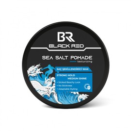 Black Red Sea Salt Pomade for Men 120ml | Strong Hold with Medium Shine | Water-Based, Non-Greasy & Easy to Wash Out | Natural Texturising Pomade