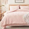 Zzlpp Full Comforter Set 7 Pieces, Pink Tufted Bed in