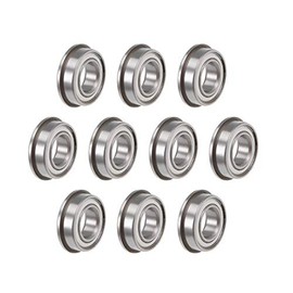 sourcing map F688ZZ Flanged Ball Bearing 8x16x5mm Shielded Chrome Steel Flange Rip Bearings 10pcs