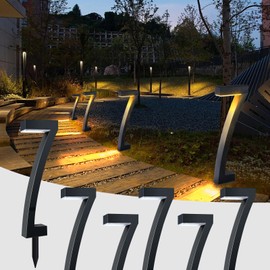 1 Set Solar Pathway Lights Outdoor, 7-Shaped Walkway Light Solar Powered IP65 Waterproof, Dusk to Dawn Path Light for Driveway, Garden, Yard, Lawn, Patio, Landscape Lighting 6 Pack