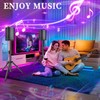 GZGDLJQ Heavy Duty Speaker Stands Pair LED Multi Colors, DJ