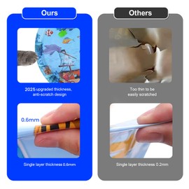 Gkiozu Cat Water Mat for Indoor Cats, 2025 Upgraded 0.6mm Thicken Scratch-Resistant Interactive Sensory Play Mat with Floating Fish Toys, Summer Cooling Pad for Kittens with Free Air Pump