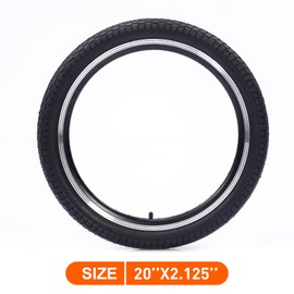 ZUKKA 20 x 2.125 Bike Tire 2 Pack 20 Inch Bike Tire Folding Replacement Tire for Kids Bike MTB Mountain Bike, BMX Bicycle