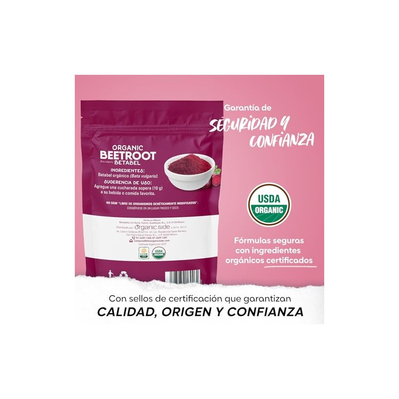 Organicside - Betabel en Polvo Orgánico (Beetroot) 100 g -