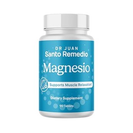 Santo Remedio Magnesio, favorece la relajación muscular, suplemento dietético, citrato de magnesio 300 mg, sin saborizantes artificiales, sin...      