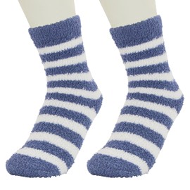ALLY-MAGIC Fluffy Socks Womens 4-7, Ladies Bed Socks Cosy Socks Winter Warm Comfy Girls Socks Christmas Gifts for Women and Mum Y9FHBTWW (UK, Alpha, One Size, Blue)