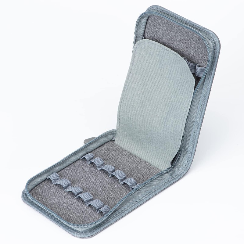 Lanxivi 12 Fountain Pen Case, Rollerball Pen Case Gray Color,
