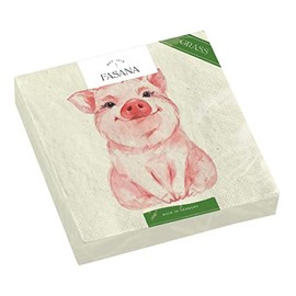 20 Napkins from Sustainable Production, Pink Pigs, Animals, Children, Farm, Table Decoration, Decoupage, Decoupage, 33 x 33 cm