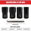 5 Pieces Twist Socket Set, Lug Nut Remover Extractor Tool,Metric